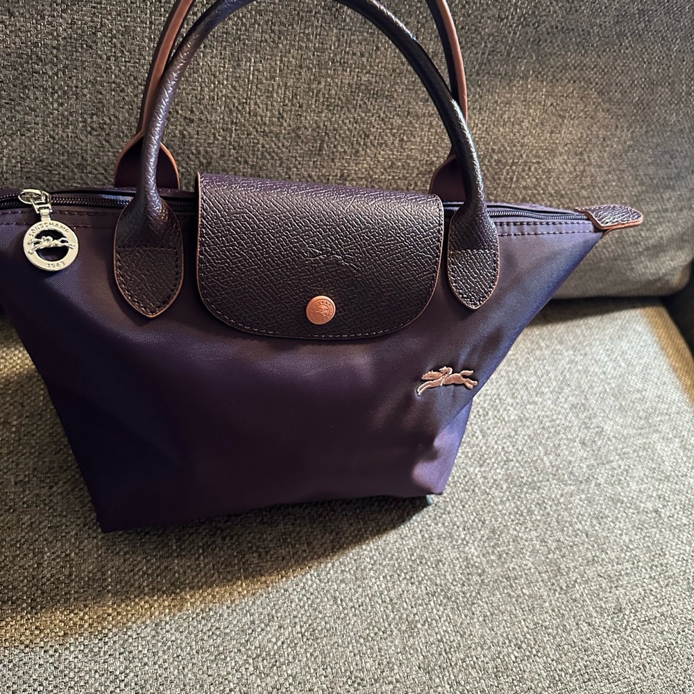 Authentic Longchamp mini Elegant Navy Blue Tote Bag - Picture 13 of 14